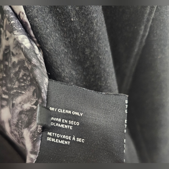 Guess charcoal color wool blend ruffled pea coat. - Picture 9 of 13